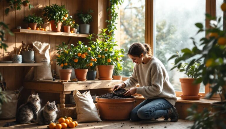 dit door tuiniers aanbevolen potgrondmengsel ondersteunt citrusplanten in potten om de winter binnen succesvol te overleven, voor een gezonde en sterke groei.