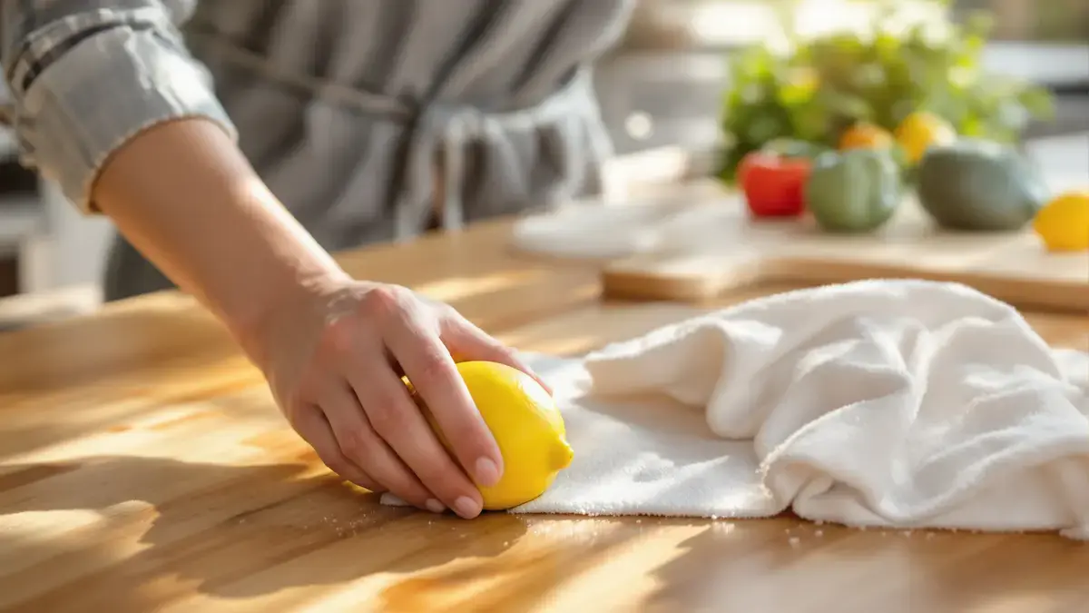 Citroen blijft een van de meest effectieve natuurlijke reinigingsmiddelen voor voedselveilig hout