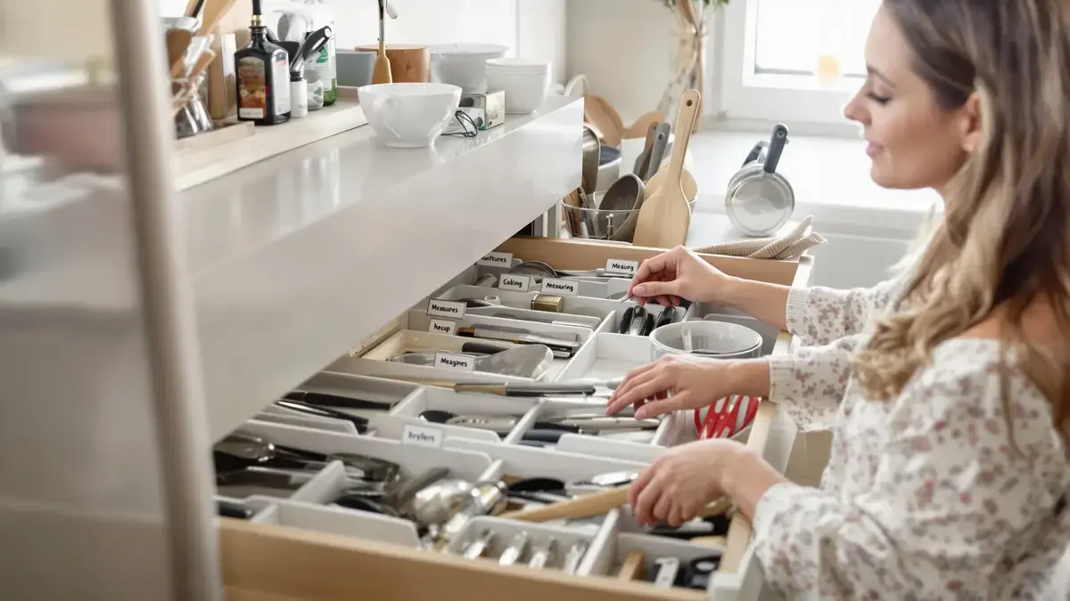 Eenvoudige organisatie van keukenlades bespaart elke dag tijd