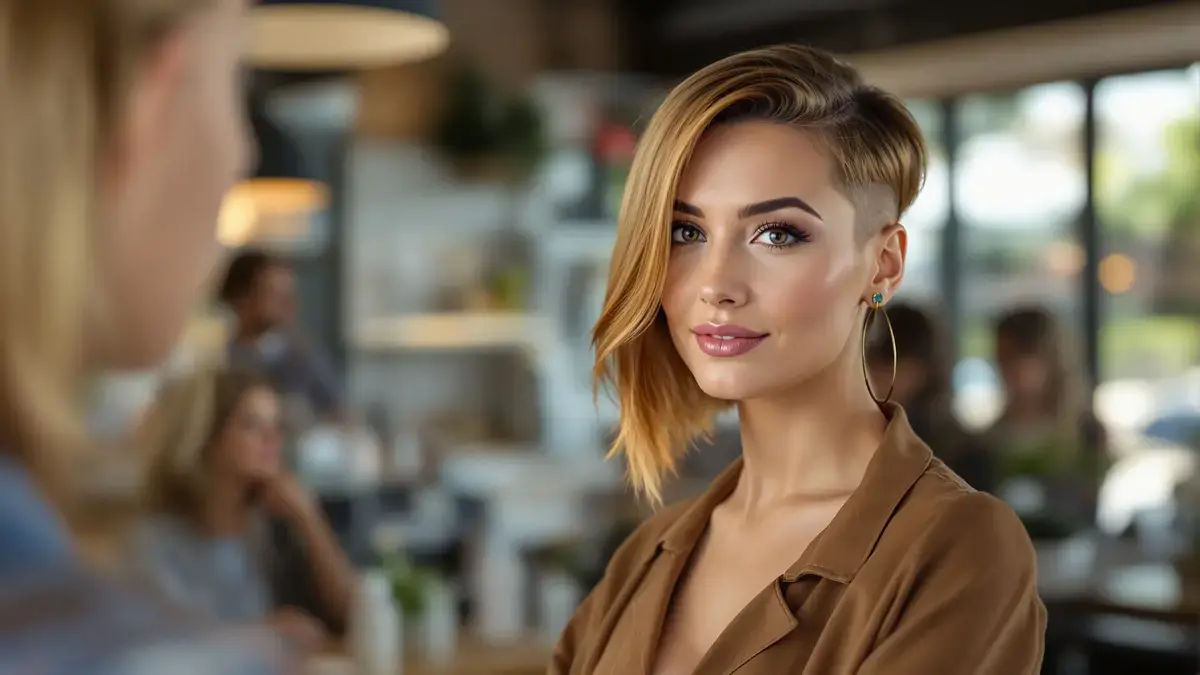 Een goed gekozen kapsel kan de intensiteit van de blik natuurlijk versterken