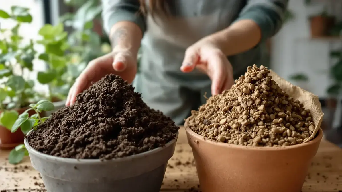 Sommige grondsoorten verhinderen dat kamerplanten goed kunnen ademen