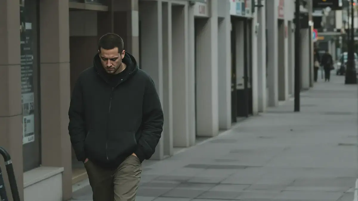 Met het hoofd naar beneden lopen is een gedrag dat de psychologie koppelt aan bepaalde innerlijke toestanden