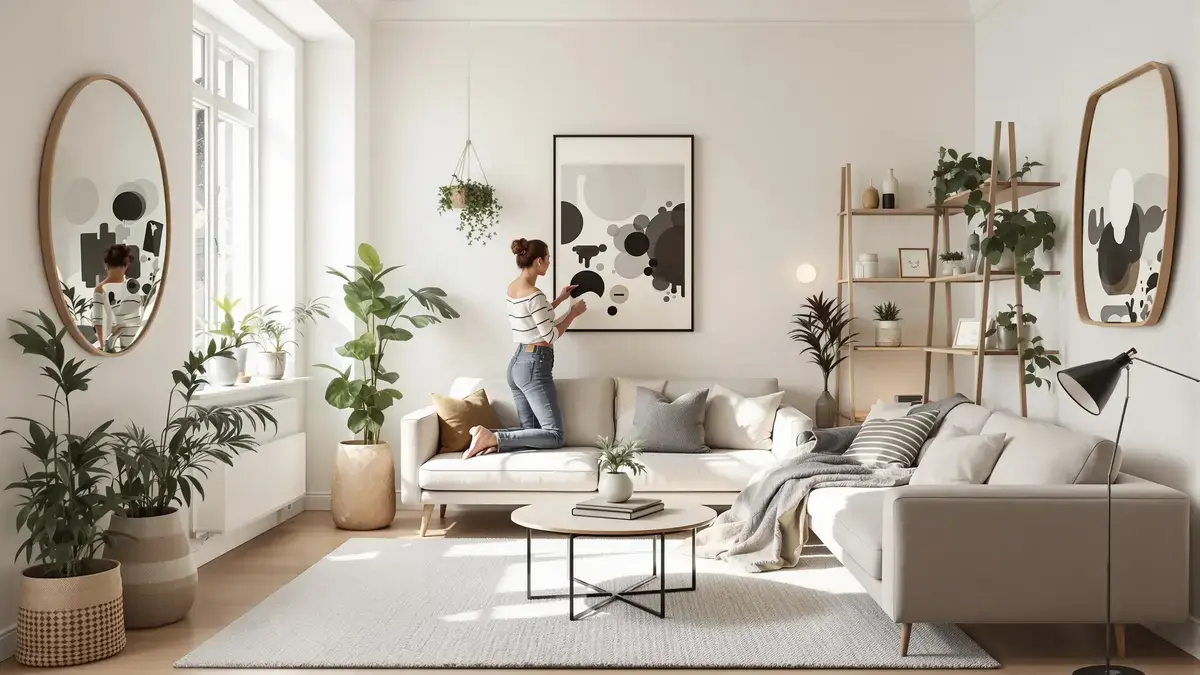 De favoriete tip van interieurstylisten om de illusie van een grote woonkamer te creëren (en het werkt zelfs in kleine ruimtes)