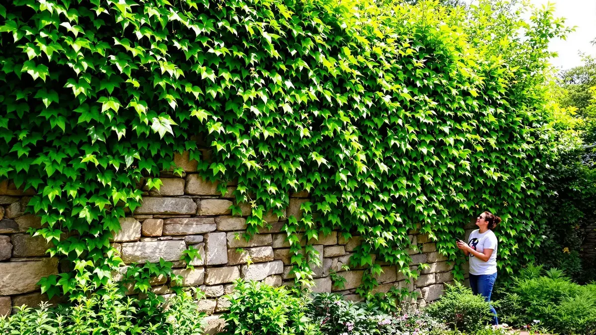 Deze invasieve plant bedekt de muren zonder onderhoud en intrigeert door haar uitzonderlijke groeisnelheid