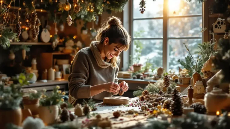 Kerstornamenten van dennenappels in bloemvorm: herontdek een vaak vergeten ambachtelijke traditie