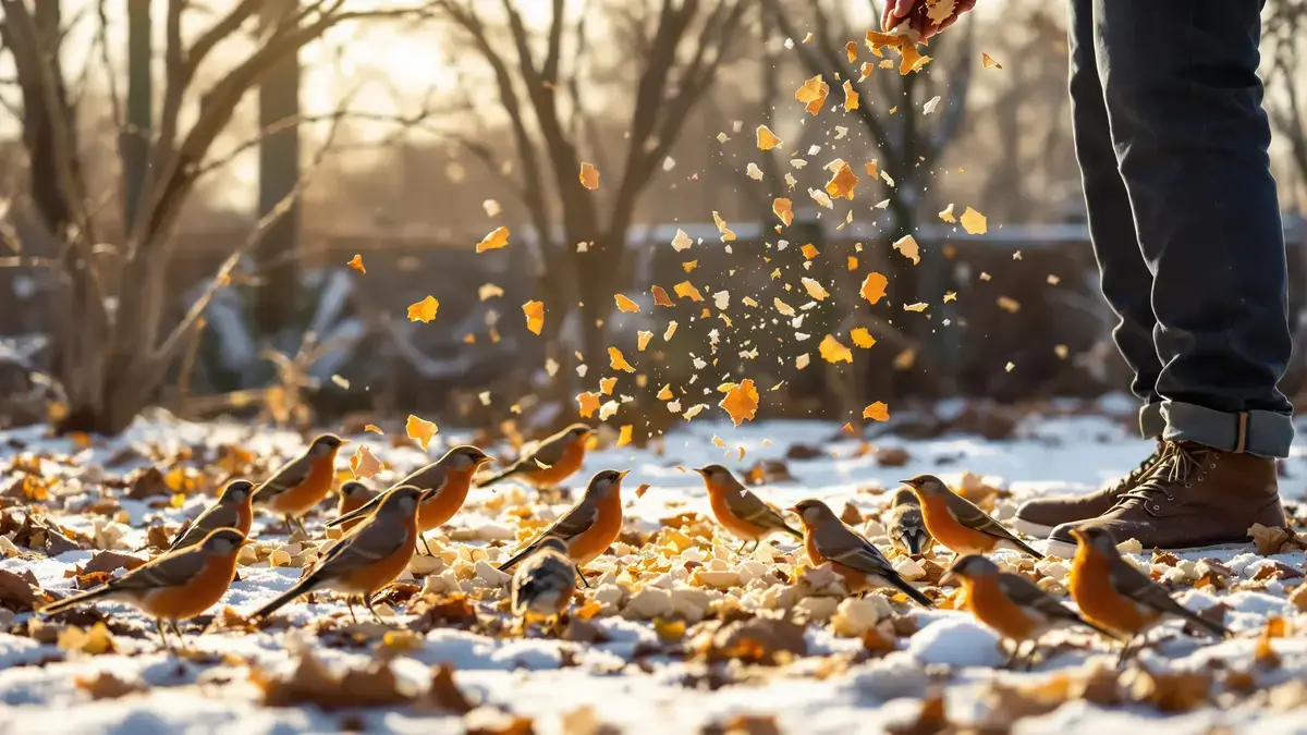 Gooi deze keukenrestjes niet meer weg: ze trekken roodborstjes de hele winter aan.