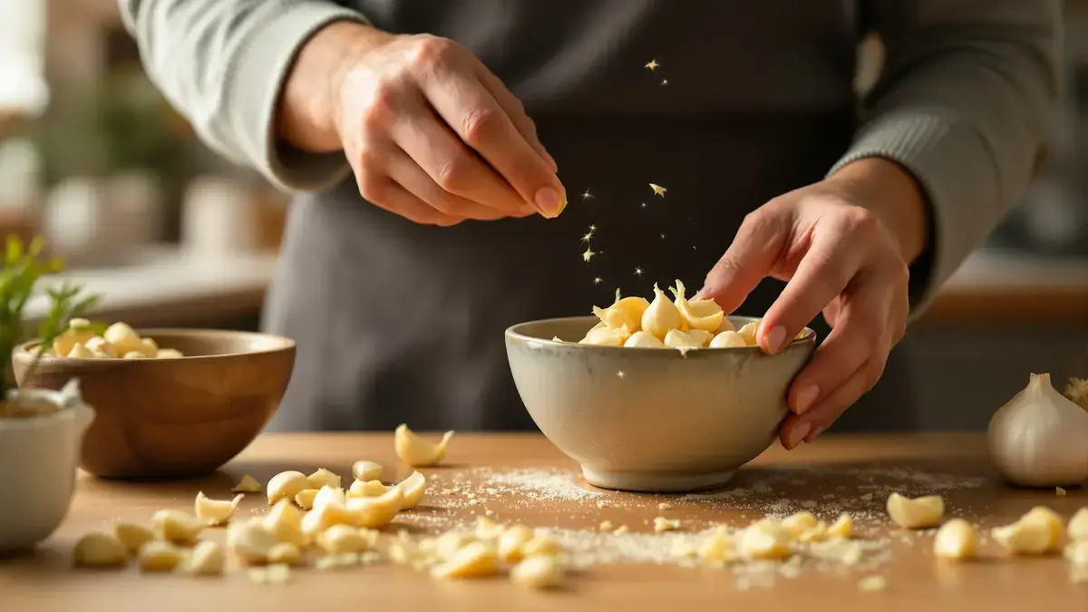 Ontdek hoe je knoflook in slechts 10 seconden pelt met een gewone kom zonder enig hulpmiddel