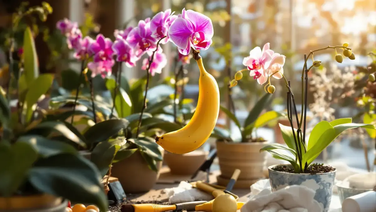 Een opgehangen banaan kan de bloei van orchideeën opnieuw stimuleren: ontdek deze verrassende methode deze winter