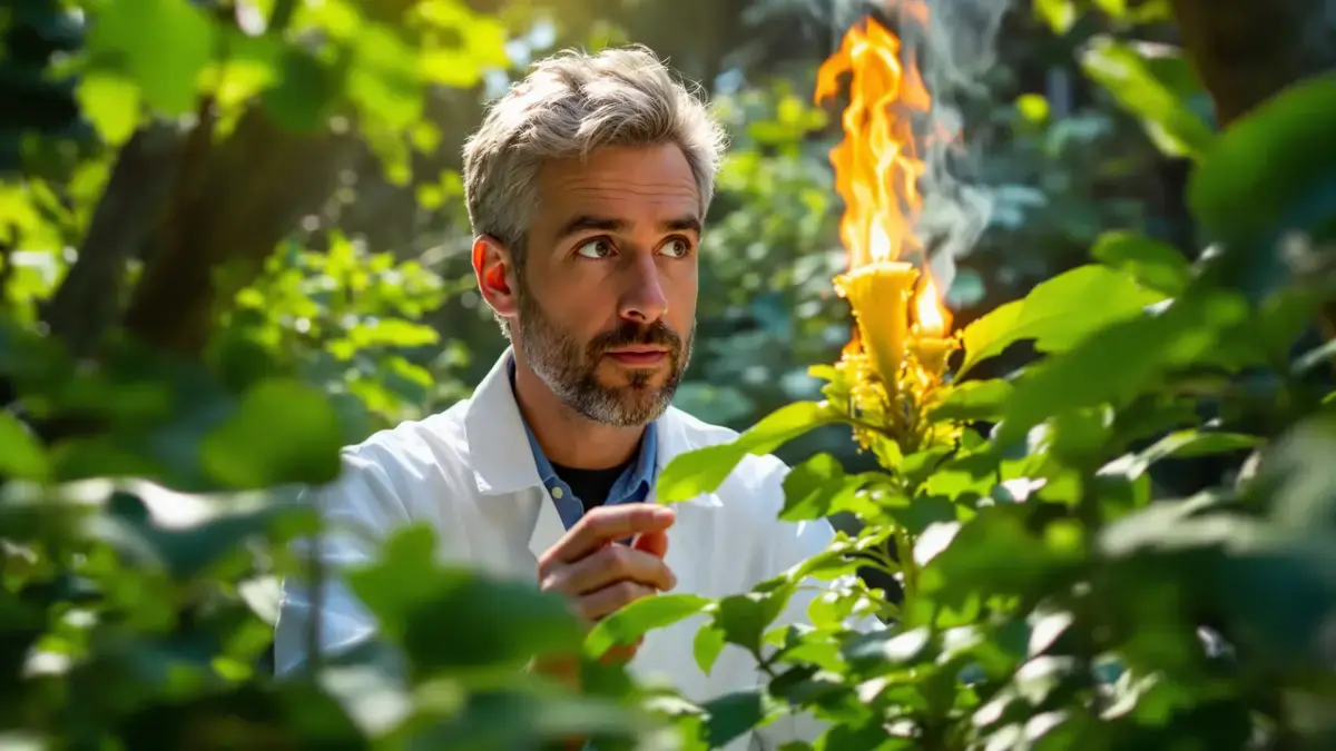 Een opmerkelijke plant produceert een kaarsachtige verbranding dankzij een intrigerend natuurverschijnsel
