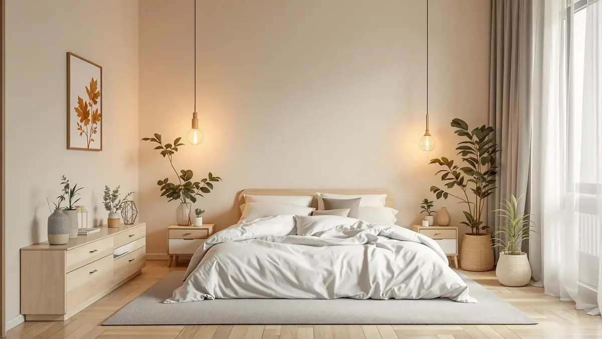 Enkele gerichte aanpassingen volstaan om een slaapkamer rustiger te maken.