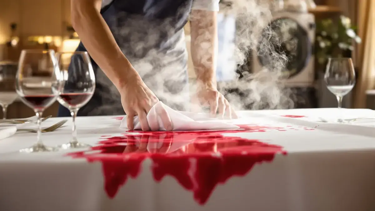 Stomerijen verwijderen rode wijnvlekken zonder chemische middelen dankzij deze methode