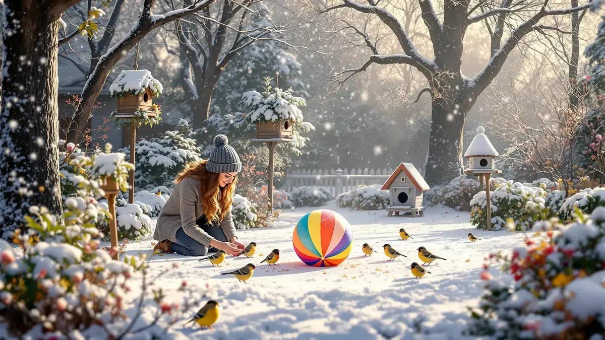 In de winter verandert dit eenvoudige gebaar met een bal je tuin in een blijvend toevluchtsoord voor vogels