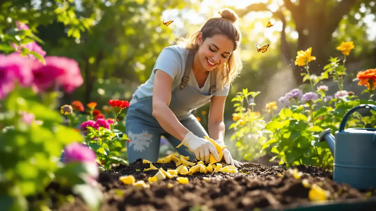 Bananenschillen in de tuin: de natuurlijke tip die de groei van planten stimuleert