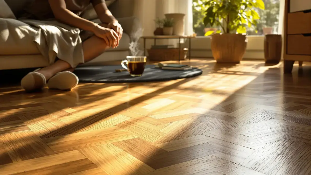 Doffe parketvloer: zwarte thee geeft direct glans dankzij tannines
