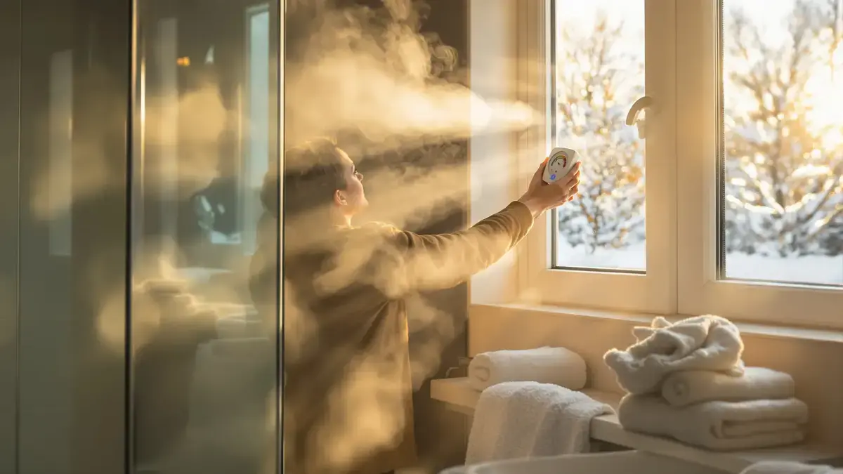 Na het douchen beperkt deze eenvoudige handeling sterk de vorming van schimmel in de winter