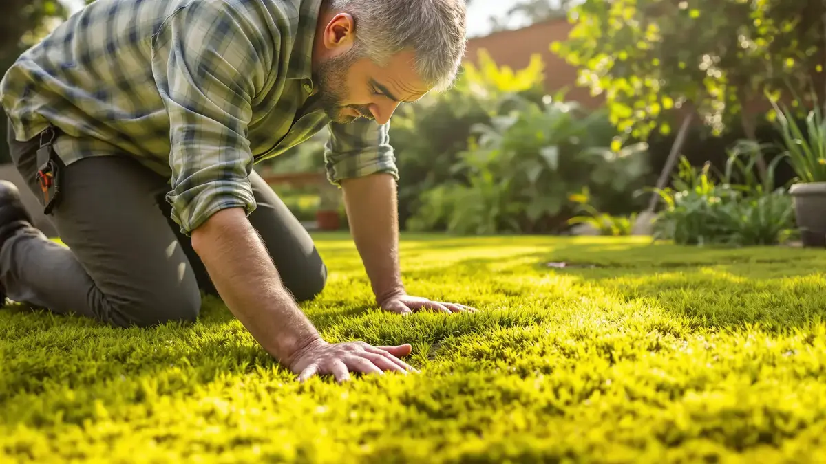 Gele grasmat, overwoekerd door mos: deze door deskundigen goedgekeurde handeling verandert alles blijvend