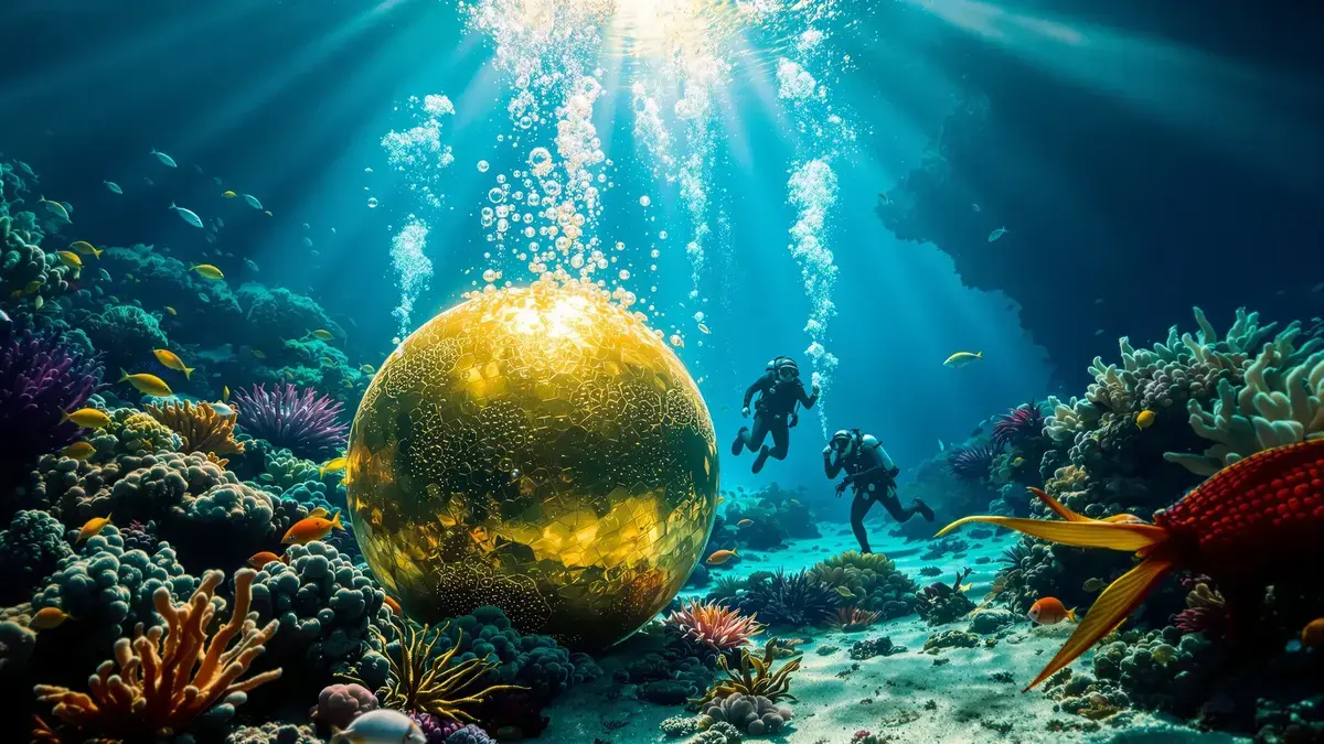 Een gouden bol ontdekt op de zeebodem doet als onwaarschijnlijk beschouwde hypothesen opnieuw opduiken