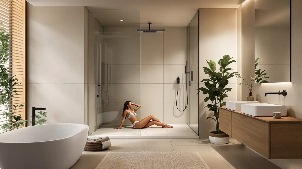 De Italiaanse inloopdouche raakt uit de mode: dit is de inrichting die badkamers vanaf 2026 herdefinieert