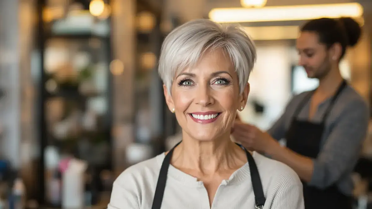 Vanaf 55 jaar trekt dit kapsel natuurlijk de aandacht naar de ogen, volgens een kapper