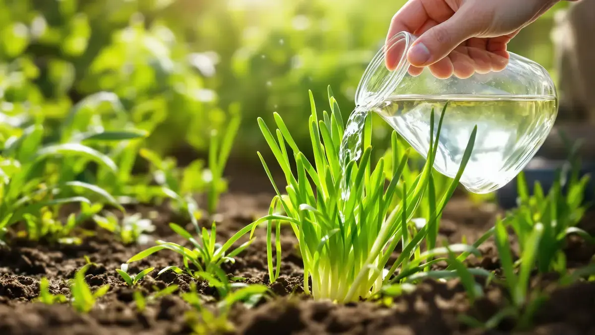 Rijstwater: het eenvoudige geheim om bieslook sterker te laten groeien