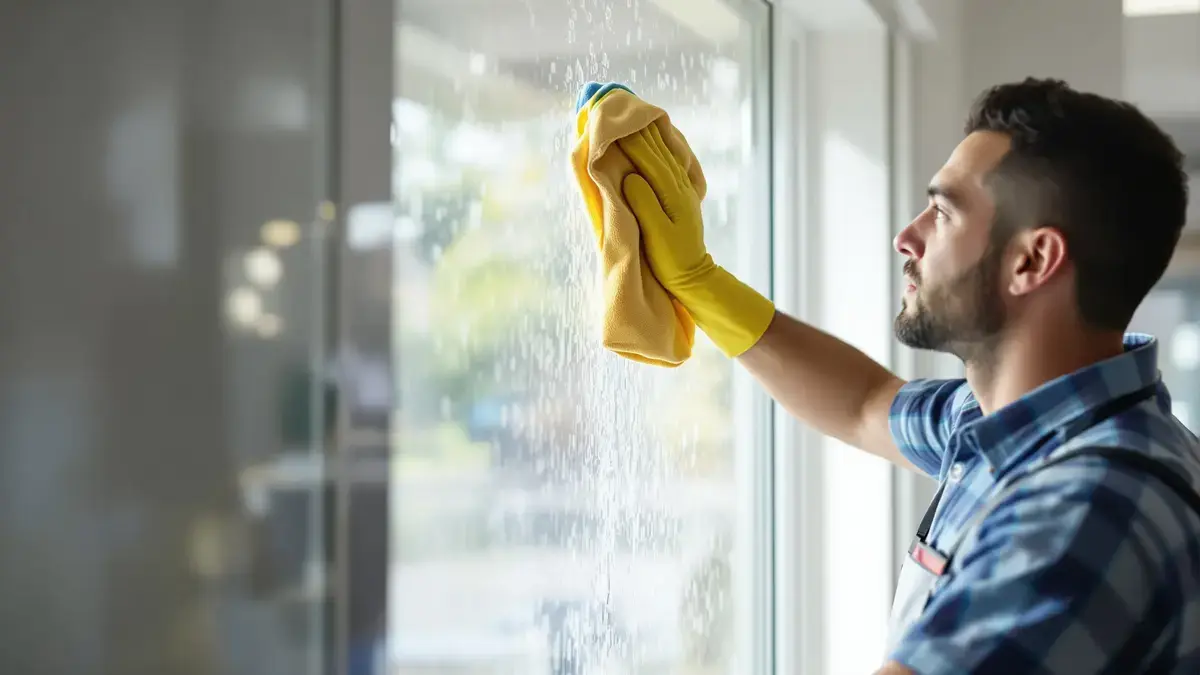Schoonmaakprofessionals gebruiken een eenvoudige beweging om sneller streeploze ramen te krijgen