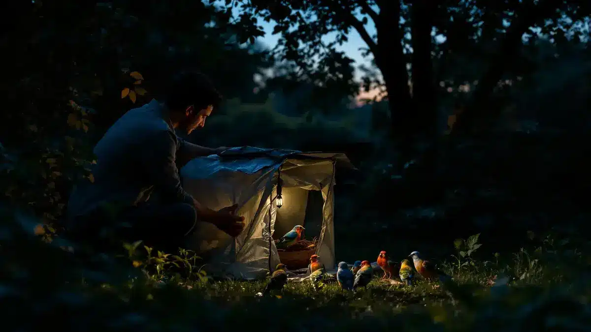 Twee minuten volstaan om vogels een nachtelijk toevluchtsoord te bieden dat hun leven kan redden