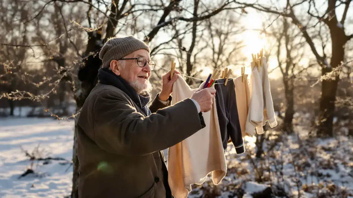 Voordat de winter begon gebruikten de ouderen altijd deze eenvoudige wasknijper zodra de vorst kwam.
